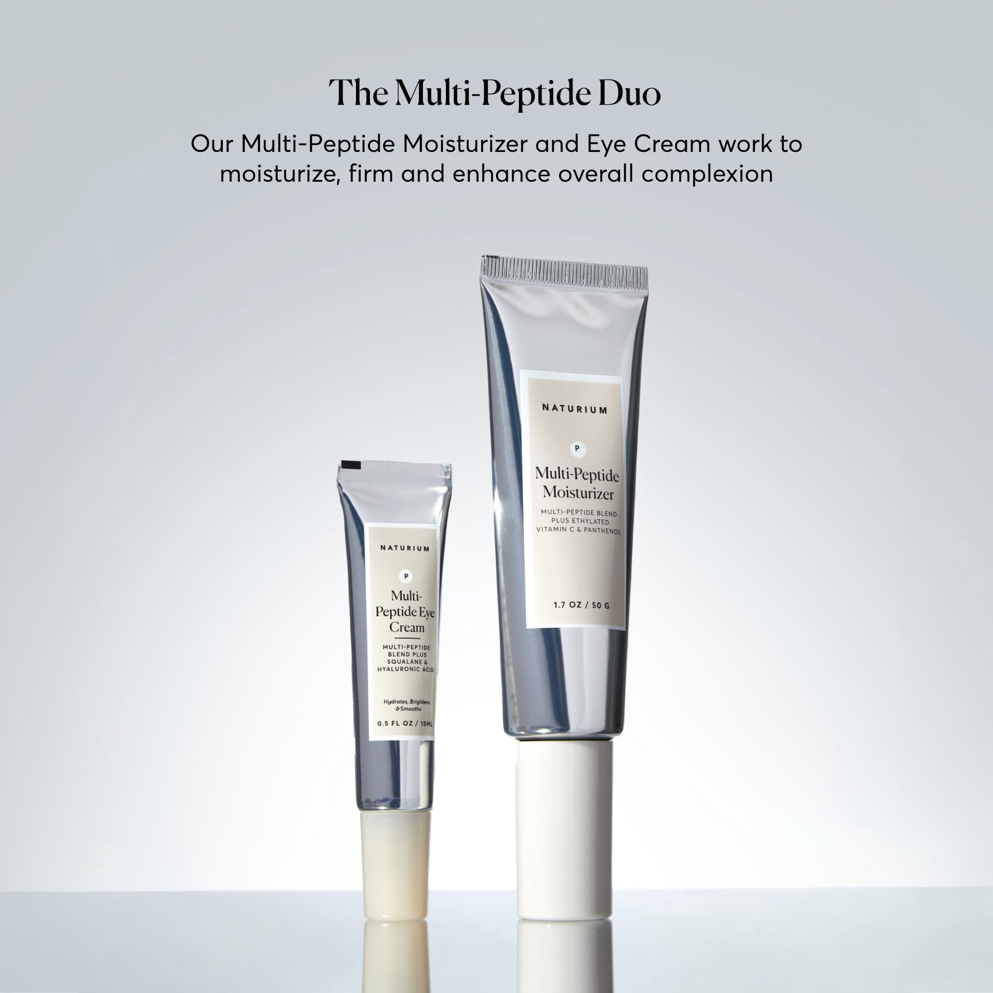 Naturium Multi-Peptide Moisturizer Jumbo, Hydrating & Smoothing Skin Care, Moisturizes with Ethylated Vitamin C & Panthenol, 3.4 fl oz