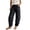a-206Black49, variant on Womens Solid Color Barrel Pants With Drawstring Elastic High Waist Pockets For Casual Daily Wear Beach Vacations Summer Loungewear Mint Green