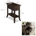 thumbnail image 5 of Leick Home 10126 One Drawer Traditional Cherry Tray Edge Side Table with Shelf, Chocolate Cherry, 5 of 15