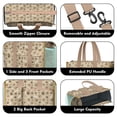 thumbnail image 3 of Teacher Tote Bag,Brown Dog Paw Footprint Bone Teacher Utility Tote Bag,Large Work Tote Bags for Women with Multiple Pockets,Top Zipper Closure,13.8x10.6x6.7 Inch, 3 of 5