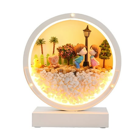 

Dried Flower LED Night Light Statue USB Charging with Cable Bedroom Decor Gift Touch Night Bedside Lamp Home Decor