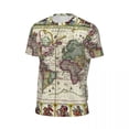 thumbnail image 5 of T Shirt For Men Gym For Man Earth Map Fashion Vintage 1652 World Map Summer Tees O Neck Funny Graphi, 5 of 7