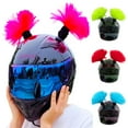 thumbnail image 4 of 2Pcs Motorcycle Helmet Braids Woman Men Wig Decor Motorbike Riding Skiing Helmet Decoration Punk Ponytail Helmets Accessories, 4 of 6