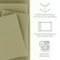 thumbnail image 5 of Noble Linens 4 Piece Solid Microfiber Bed Sheet Set, Sage, Twin, 5 of 10