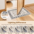 thumbnail image 4 of Uermei 2'x3' Small Washable Area Rug: Non-Slip Stain-Resistant Durable Indoor Mat for Entryway, Kitchen, Bedroom, Laundry, Pet & Kid-Friendly Home Decor - Beige Blue, 4 of 10
