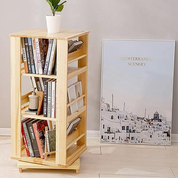 Bibliothèque en bois, étagère de rangement pour livres, dvds