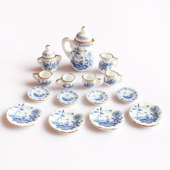 Juego de té de China Yotijar 15 Piezas de Vajilla en Miniatura para Servicio de Té