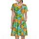 thumbnail image 1 of Balery Pineapple Vestidos sueltos de manga corta para mujer, vestidos de verano 2025, vestidos casuales de corte A con vuelo., 1 of 6