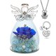 thumbnail image 1 of Preserved Real Rose In Glass Angel Figurines, Handmade Flower Angel Gifts, 1 of 5