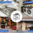 thumbnail image 3 of Stainless Steel Utility Sink, 28x20 in, Freestanding Commercial Single Bowl Kitchen Sink with Pull Out Faucet, Hot and Cold Water Pipe & Shelf for Laundry Room, Garage, Shop, 3 of 7