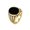 Gold, variant on Men's Stainless Steel Black Onyx Engraved Statement Band Ticker Knuckle Wedding Ring Black Size 12