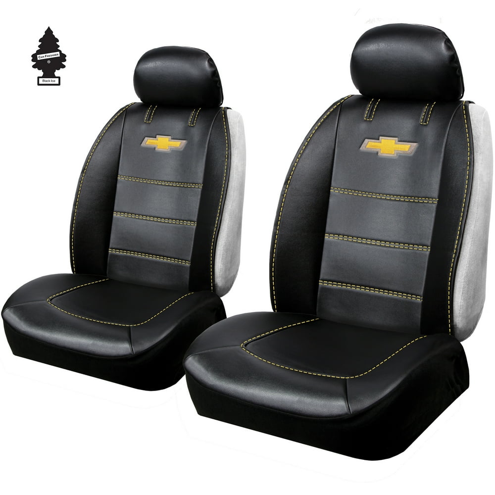 New Pair of Deluxe Edition Chevy Bowtie Logo Universal Sideless Seat