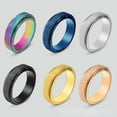 thumbnail image 3 of Fashion Simple French Style Rotatable Frosted Colorful Decompression Ring Men And Women Ring Party Ring,Black,7, 3 of 19