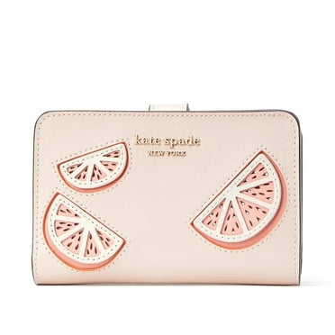 Kate Spade New York Women's Tini Saffiano Leather Embellished Compact Wallet (Pale Dogwood)