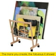 MEEDEN Wood Large Print Rack, Artist Storage Rack with Castors, Art