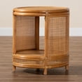 thumbnail image 3 of bali & pari Louis Modern Bohemian Rattan End Table in Natural Brown, 3 of 10