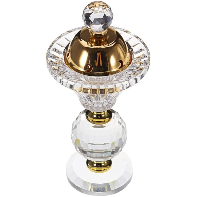 Quemador de Bakhoor de estilo árabe, difusor de quemador de incienso de incienso de madera de agar de Oud de cristal atractivo para el hogar, oficina, Yoga, Spa, aromaterapia oso de fresa Hogar