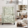 thumbnail image 6 of DREAMSIDEA Push Back Recliner Chair Living Room, Wingback Reclining Sofa Chair, Fabric Floral Recliner Reading Chair with Footrest for Living Room/Office/Apartment, Rococo Green, 6 of 6