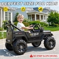 thumbnail image 5 of TOKTOO 12V Ride on Toys for Toddlers, Electric Ride on Car for Kids, Ride on Truck for Boys Girls with Parent Remote Control, Music Player, Black, 5 of 9