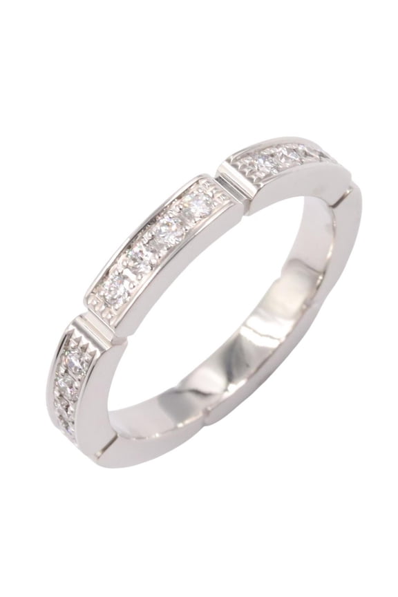 Pre-Owned Cartier Panthre Diamond Ring in 18K White Gold (Silver or Clear).