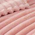 thumbnail image 4 of Exclusivo Mezcla Fleece Throw Blanket for Couch, Super Soft 3D Striped Jacquard Blanket, Lightweight Fuzzy Cozy Blankets, Pink, 50"x60", 4 of 8