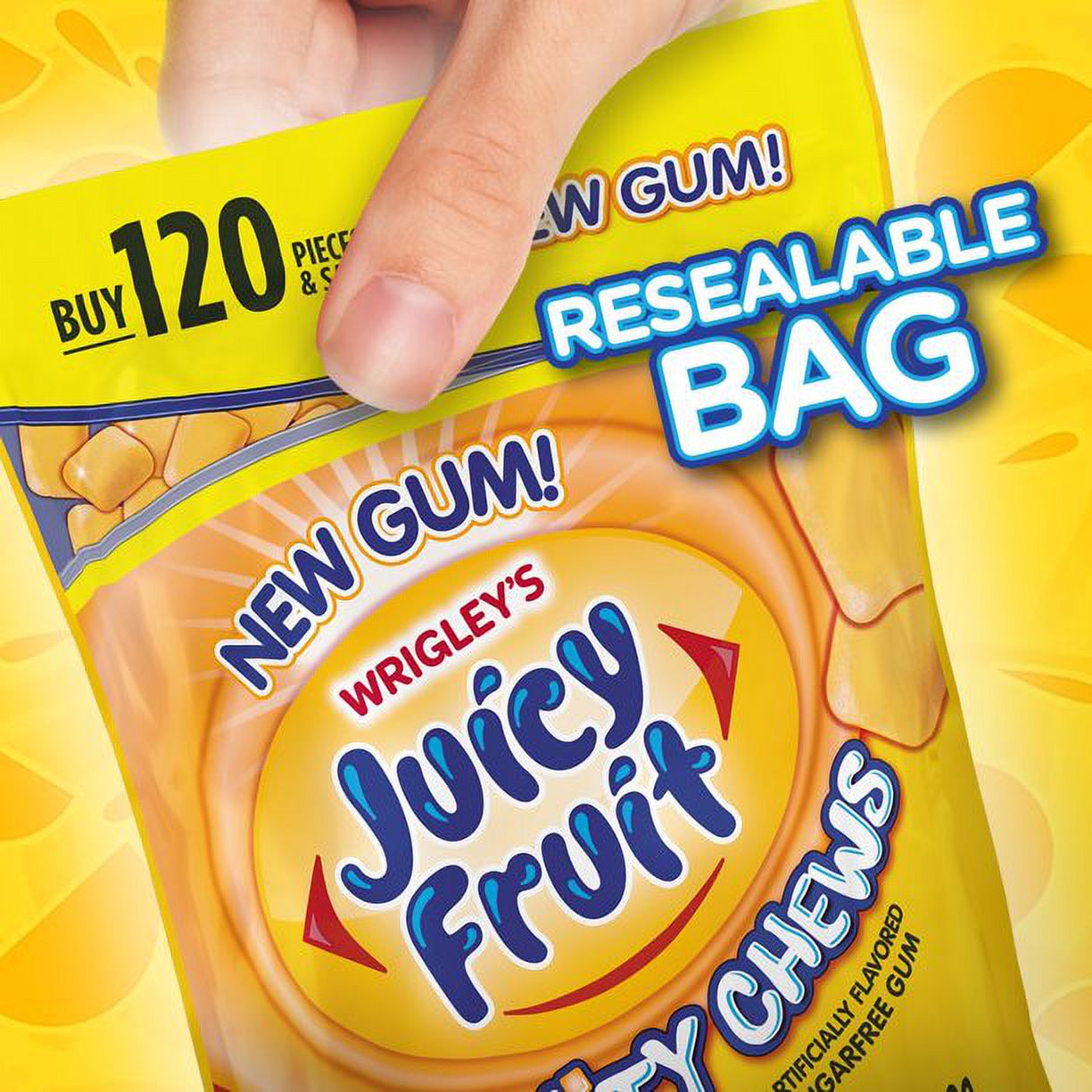 Juicy Fruit Chewing Gum, Value Pack - 120 Ct Bulk Gum Bag - image 3 of 13
