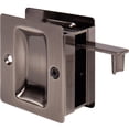 thumbnail image 3 of Premium Square Pocket Door Lock, Passage (Hall/Closet) Latch, Clear Pack, Antique Nickel by Stone Harbor Hardware, 3 of 3