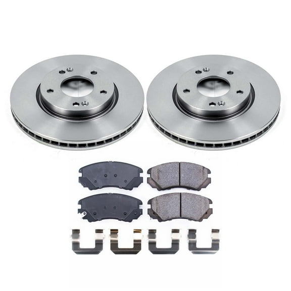 Ultimate Brakes Front Ceramic Brake Pad and Rotor Kit with Hardware WM80893