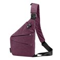 thumbnail image 3 of Bolsa Portable Sport Men Lino Canvas Riñonera Outdoor Satchel Bolso/Púrpura-201355.02 JShteea Para Estrenar, 3 of 7