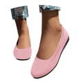 thumbnail image 3 of WZEIIOT Womens Knit Ballet Flats Round Toe Slip On Comfortable Walking Shoes Casual Summer Daily, 3 of 8