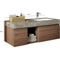 thumbnail image 5 of 48 inch Floating Bathroom Vanity with Sink, Modern Wall Mounted Vanity Bathroom Storage Cabinet with Grey Sintered Stone Countertop, Ceramic Single Sink, 5 of 6