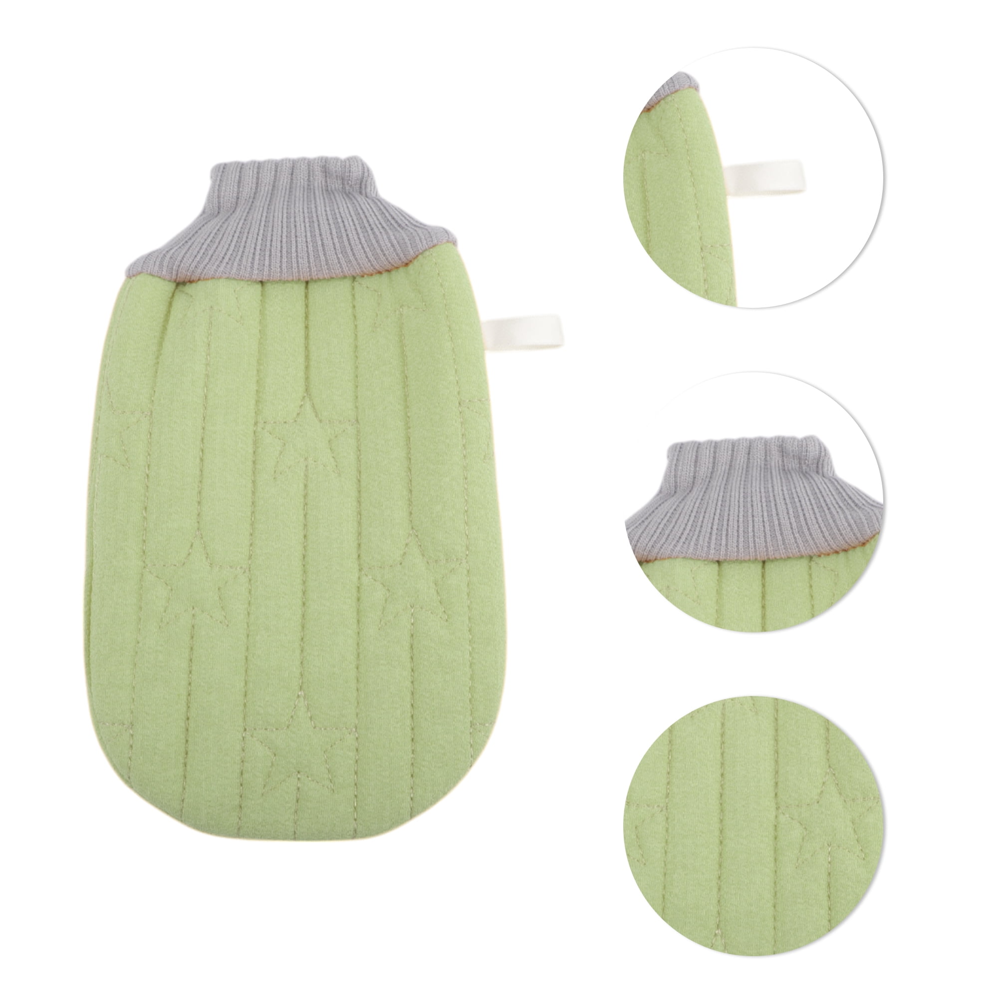 Unique Bargains Double-sided Gloves Bath Towel for bathroom 5.51"x9.06" 1 Pc Green