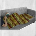 thumbnail image 6 of African Soft Flannel Fleece Throw Blanket, Hand Drawn Pattern Abstract Geometric Striped Illustration, Cozy Plush for Indoor and Outdoor Use, 70" x 90", Multicolor, by Ambesonne, 6 of 6