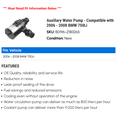 thumbnail image 2 of Auxiliary Water Pump - Compatible with 2006 - 2008 BMW 750Li 2007, 2 of 2
