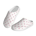 thumbnail image 2 of KLL Animal Pink Color Paw Pattern Adult Unisex Cozy Slippers,Fuzzy Slip-on Slippers TPR Sole Slippers Comfort Plush Home Footwear for Indoor & Outdoor-46/47, 2 of 7