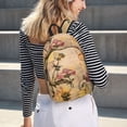 thumbnail image 5 of Lsque Vintage Floral Butterfly Collage Pattern Canvas Daypack, Durable Backpack, High-quality Versatile Backpack,Vintage Compact Backpack-Small, 5 of 6