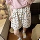 thumbnail image 2 of Pantalones cortos de dormir con estampado Floral para mujer, ropa de dormir de estilo coreano, ropa de casa, ropa de habitación con cintura elástica, Verano, 2 of 4