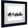 thumbnail image 2 of Trademark Fine Art "Nottingham England Skyline B&W" Canvas Art by Michael Tompsett, White Matte, Black Frame, 2 of 4