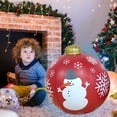 thumbnail image 5 of Light Up PVC Inflatable Christmas Ball,24 Inch Large Outdoor Decorated Ball Outdoor Christmas Decorations,New Years Christmas Ornaments with Light,Remote for Yard & Pool Decorations (Red) (Red) (red), 5 of 9