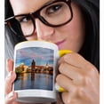 thumbnail image 2 of 3drose, Czech Republic, Prague. Charles Bridge and Vltava River., 11oz Two-tone Yellow Mug, 2 of 6