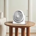 thumbnail image 4 of Comfort Zone Ventilador Circulador De Aire De Mesa De Alta Velocidad De 11 Pulgadas Ventilador Personal Silencioso Con 3 Velocidades E Inclinación Ajustable De 90 - Ventilador De Escritorio Portátil P, 4 of 6