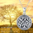 thumbnail image 2 of Eusense Tree of Life Necklace Pendant for Women, 925 Sterling Silver Memorial Lockets Pictures Photo Locket Necklace Jewelry Gift, 2 of 7