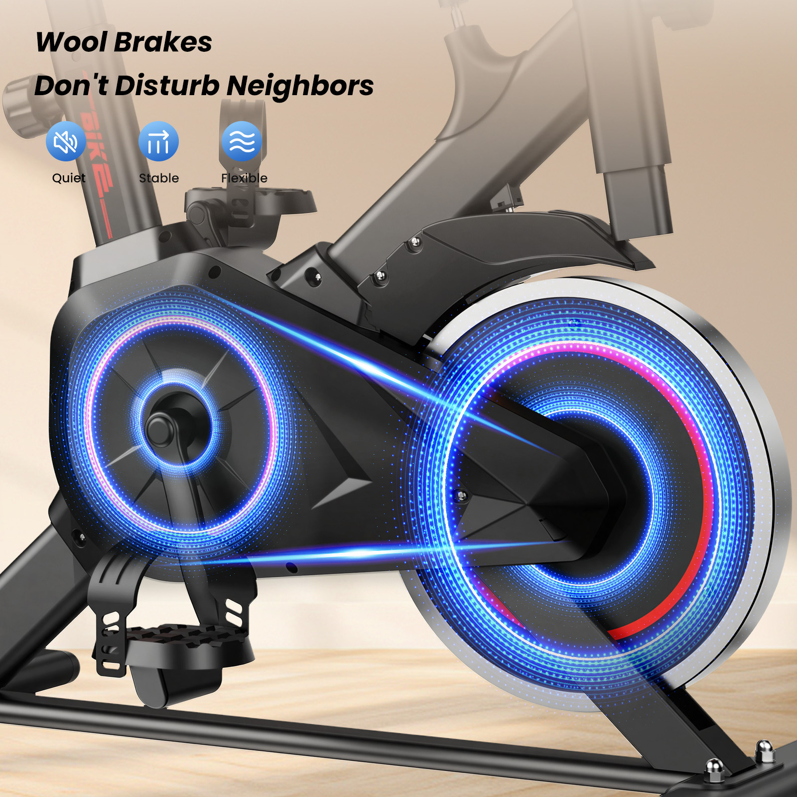 Patbrela Stationary Exercise Bike, 100 Resistance Levels photo 6