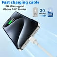 thumbnail image 4 of PinesC USB C to USB C Charger Cable [2Pack] 1M+2M Type C Cable Fast Charging for 16 /15 /Pro Max/pro/plus, iPad, MacBook, 60W Original USB C to C Cable Fast Charge Nylon Braided USB C Ch, 4 of 5