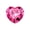 10-Oct-Created Pink Sapphire, variant on Iefil Earrings for Women, 925 Sterling Silver October Birthstone Sapphire Heart Stud Earrings for Women