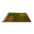 thumbnail image 2 of Ahgly Company Machine Washable Indoor Rectangle Patchwork Yellow Transitional Area Rugs, 7' x 9', 2 of 4