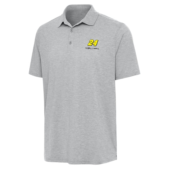 Men's Antigua  Heather Gray Jeff Gordon Par 3 Polo