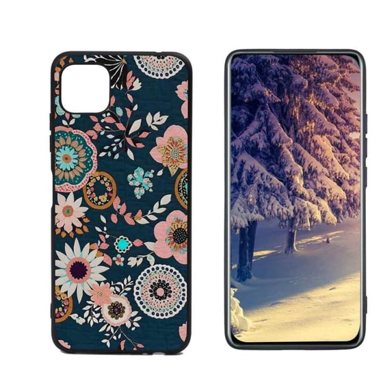 Pretty-Folk-Floral-4 Phone Case, Degined for Boost Mobile Celero 5G Case Men Women, Flexible Silicone Shockproof Case for Boost Mobile Celero 5G