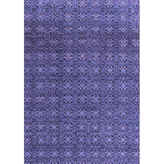 Ahgly Company Machine Washable Indoor Rectangle Abstract Blue Modern Area Rugs, 2' x 5'