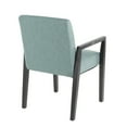 thumbnail image 4 of Lumisource Carmen Contemporary Arm Chair in Black Wood and Teal Fabric - Set of 2, 4 of 6
